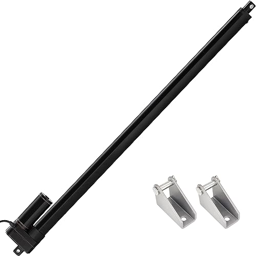 JQDML 950mm 38 Inch Stroke Linear Actuator 12V Heavy Duty 3000N/660lbs IP65 Waterproof Electric Actuator 5mm/s with Mounting Brackets