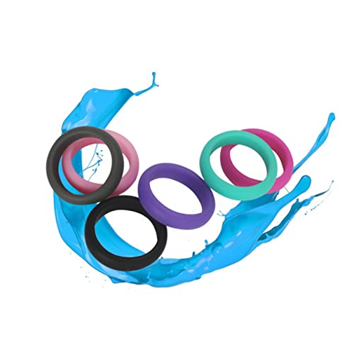 Anillos de silicona SUPVOX 12 piezas color surtido miniatura 6