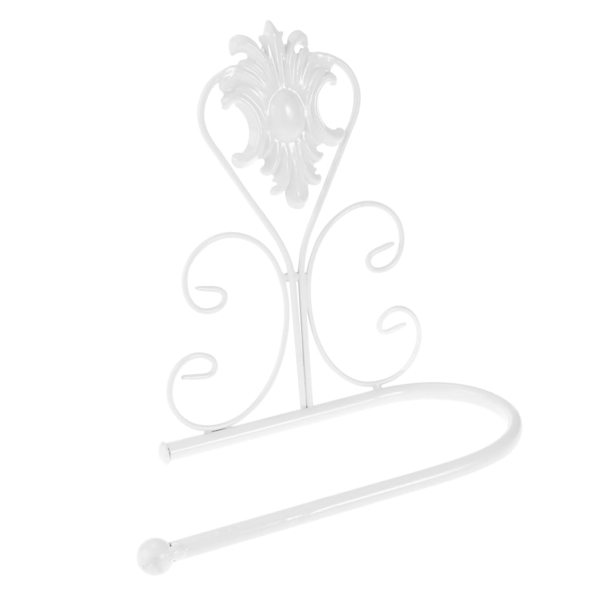 UKCOCO Porta Carta Igienica Bagno in Ottone Bianco Stile Antico Vintage da Parete Accessori per Montaggio, Contenitore Pratico per Accessori Bagno Retrò