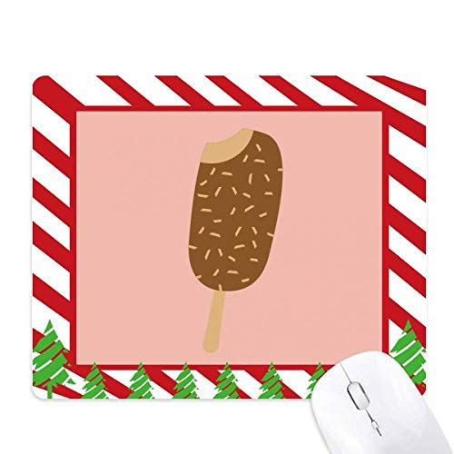 Tapis de souris canne de noël et crème glacée sucrée chocolaté