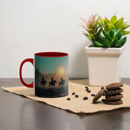 Taza de cerámica para café con diseño vaquero, 11 oz miniatura 6