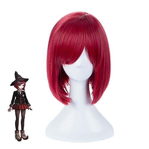 Danganronpa V3 Killing Harmony Yumeno Himiko Cosplay Wig Red Wine Synthetic Hair Anime Akagami No Shirayuki-hime Costume Wigs KUJ6568