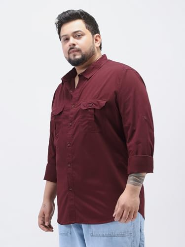 Image of Urbano Plus Men's Cotton Full Sleeve Regular Fit Casual Solid Shirt