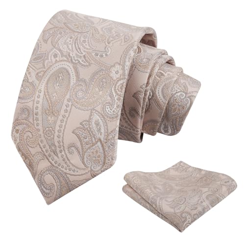 Image of Alizeal Mens 3.15'' Vintage Paisley Tie Pocket Square Set