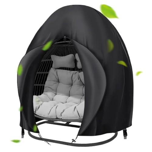 Cubierta De La Silla De Huevo - Cubierta De Silla De Huevo De Mimbre Swing | Cubierta De Seguridad De Muebles Impermeables | Manga De Muebles Dobles Al Aire Libre | Cubierta Para El Balcón Del Patio T