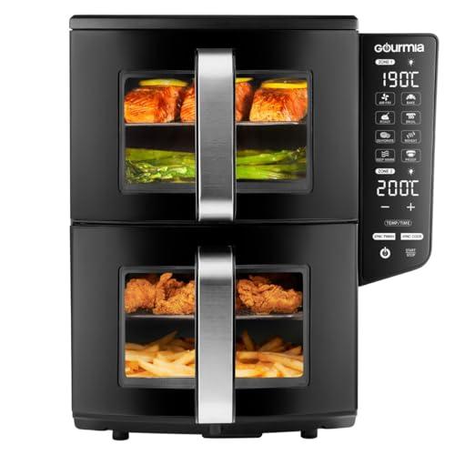 Air Fryer エアーフライヤー Double Decker ダブル デッカー チャンバー Digital デジタル 窓付き タッチパネル 10.4L バスケット 最大230℃ 油脂80%カット ヘルシー 食洗器対応 GAF1180