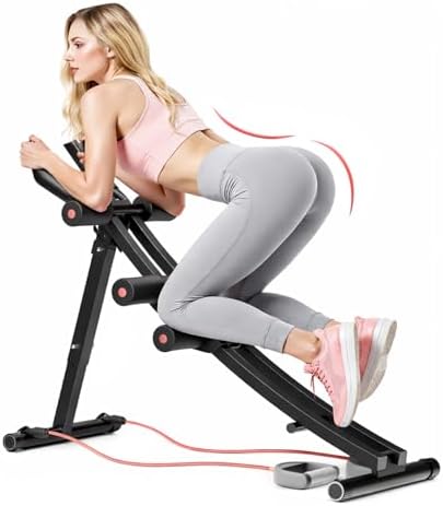 Ab Machine, AB Workout Equipment, Adjustable Height Waist Trainer...
