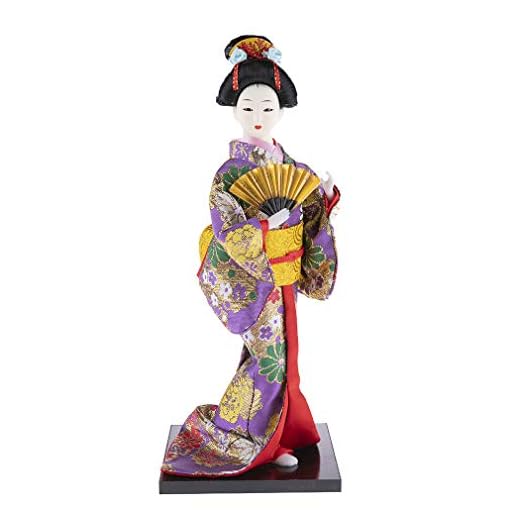 Lachineuse Muñeca Japonesa de Kimono Malva
