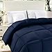 Utopia Bedding Comforter Duvet Insert, Quilted Comforter with Corner Tabs, Box Stitched Down Alternative Comforters King Size (Navy)