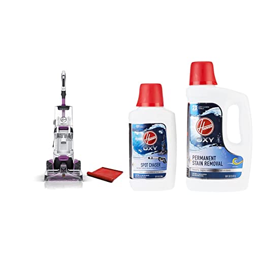 Hoover SmartWash Automatic Carpet Cleaner Spot Chaser Stain Remover Wand with Mat, FH53050 Oxy Carpet Cleaner Solution Bundle for Smartwash Pet, AH33011