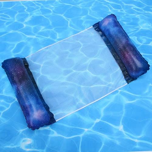 MINGJIANG Lit flottant, hamac flottant gonflable, portable, hamac de natation, flottant, piscine, piscine, piscine, fête, hamac d'eau pour adultes et enfants, ciel étoilé Cover