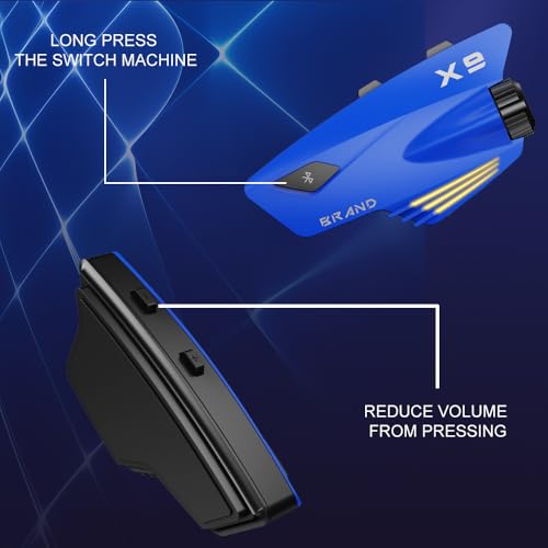 Auriculares Bluetooth motocicleta impermeables con manos libres para cascos de moto 7