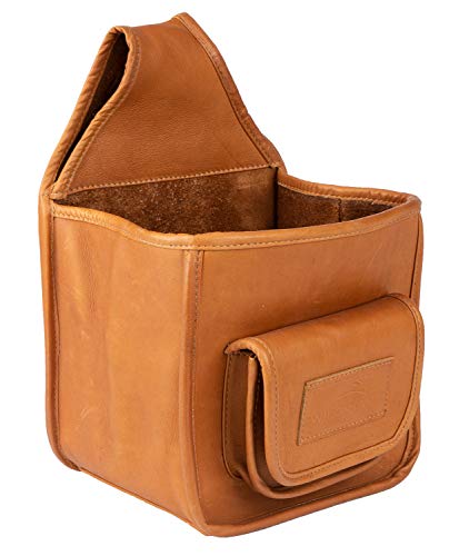 Wild Hare Shooting Gear Peregrine, Wild Hare Leather Divided Pouch, Dusk (Saddle Tan), 12.5