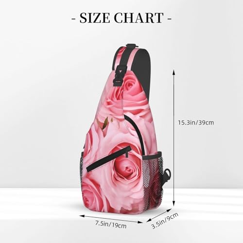 Bolso Cruzado de Pecho para Hombre Negro con Diseño Floral miniatura 3