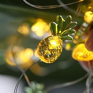 KEEDA 30LED Pineapple Fruit Copper Wire Fairy Lights Battery Operated Decorative Lights for Holiday Christmas Birthday Wedding Party (Pineapple)