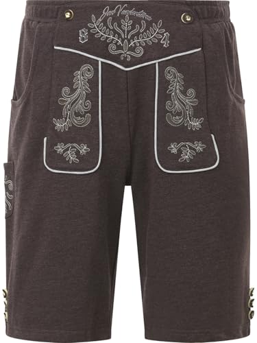 Jan Vanderstorm Herren Sweatbermuda Dennik Trachtenhose | Lederhose-Look | Oktoberfest Dunkelbraun, 6XL (XXXXXXL) - 76/78 Jan Vanderstorm Herren Sweatbermuda Dennik Trachtenhose | Lederhose-Look | Oktoberfest Dunkelbraun, 6XL (XXXXXXL) - 76/78