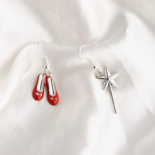 FUSTMW Sweet Home Bracelet Movies Inspired Bracelet There is No Place Like Home Red Enamel Shoes Charm (Red Enamel Shoes Earring Set) - Image 4