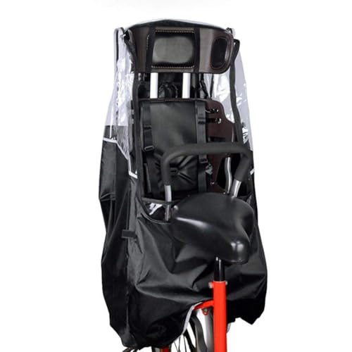 Bike Rear Seat Canopy, Kids Bike Back Seat Cover with Transparent Window Outdoor Rain Protection Bike Back Seats Rain Coat