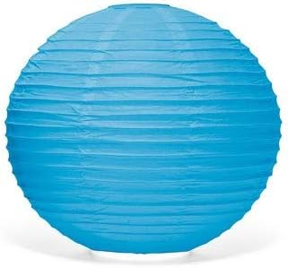 Weddingstar Round Paper Lantern, 16", Caribbean Blue
