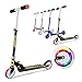 WeSkate Trottinette pour Enfants avec Roues Lumineuses à LED, Trottinettes à Hauteur Réglable pour Garçons et Filles de 3 à 10 Ans, Trottinette Pliante pour Enfants, Capacité de Poids de 110 LB