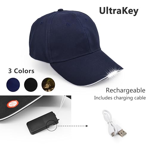 Image of Hands Free Rechargeable LED Baseball Cap Hat for Outdoor Hip Hop Party Holiday