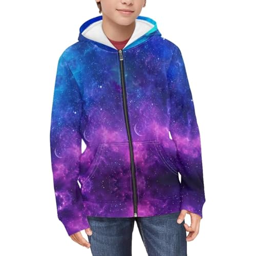 Zip Up Hoodies for Kids Girl Boy 6-16 Hooded Sweatshirts with Pocket3