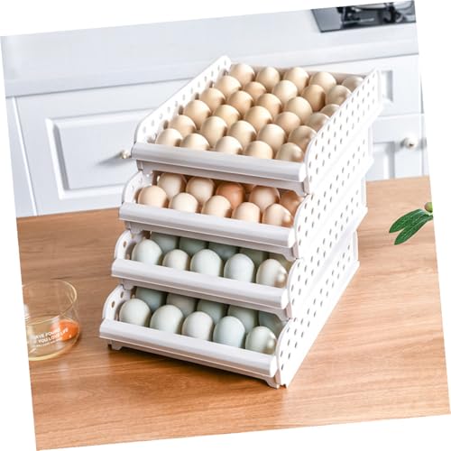 Caja para guardar huevos apilable de plástico PP con 30 compartimentos para nevera 5