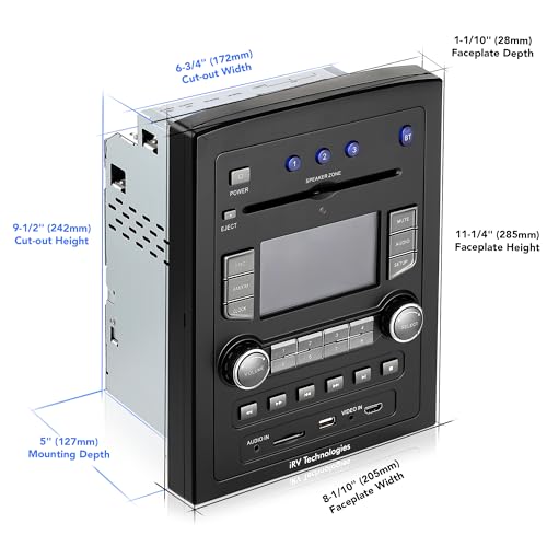 Reproductor iRV66 AM/FM/CD/DVD con Bluetooth y USB miniatura 3