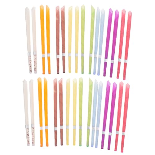 EXAOMBLE 32 Piezas Velas de Aromaterapia para Masaje de Oído con Aceites Esenciales y Limpieza de Cera Auricular