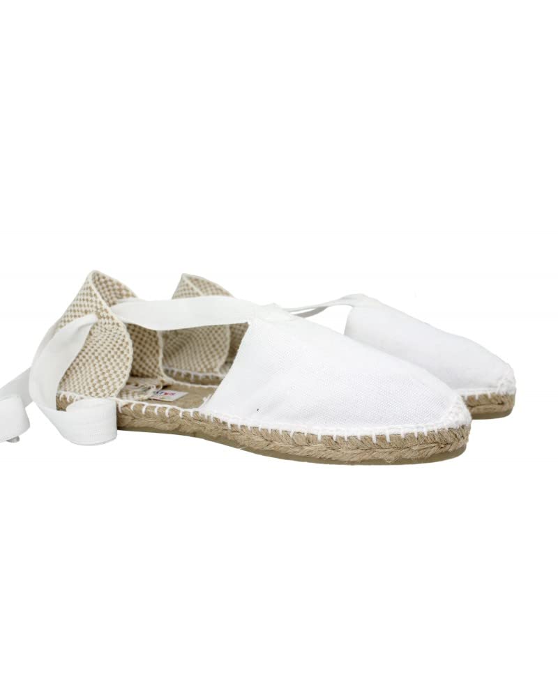 Espadrillas Valenciana piatta in tela e suola in juta (scarpe fatte a mano in Spagna)