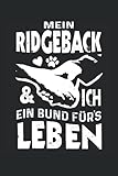  Ridgeback Notizbuch (liniert) Ein Bund fürs Leben Hunde Pfote