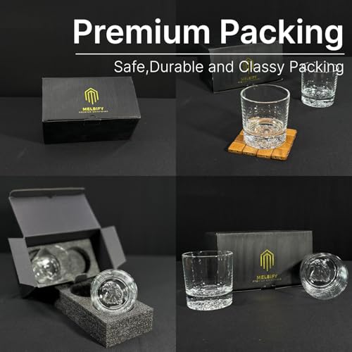 Image of Melbify Plain Eagle Whiskey Glass Gift Set | 4 pcs Set | 300 ML | Ultra-Premium | Imported | Luxurious | Ideal for Wedding Gifts, Anniversary, VIP and Corporate Gifts