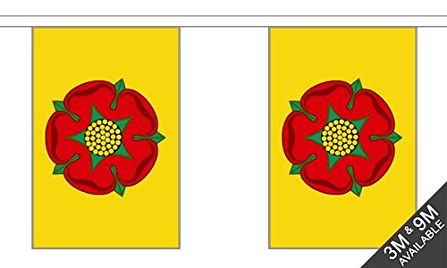 Flagtex Lancashire New Fabric Bunting – 9m with 30 Flags – Premium Indoor & Outdoor Decoration — image 1