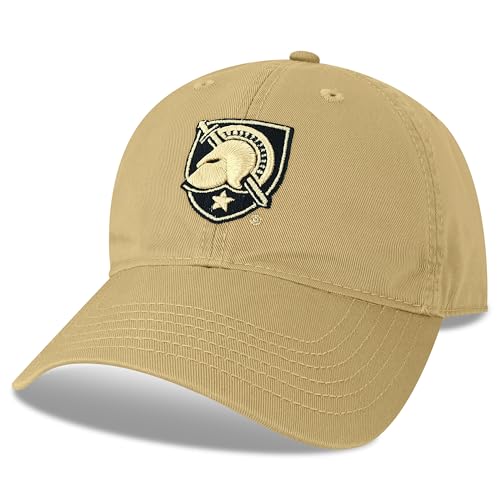 Legacy NCAA Officially Licensed Baseball Hat, Army Black Knights, Lightweight Cap for Men & Women, Relaxed Twill Adjustable (EZA), Antique Gold, One Size Fits Most, Adjustable Fabric Closure