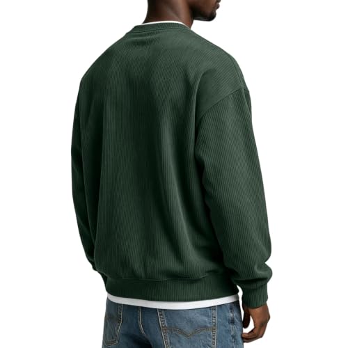 Corduroy Long Sleeve Henley Shirts for Men Casual Fall Shirt Pullovers - image 5