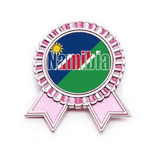 Broche drapeau Nabia en métal rose taille M accessoire élégant