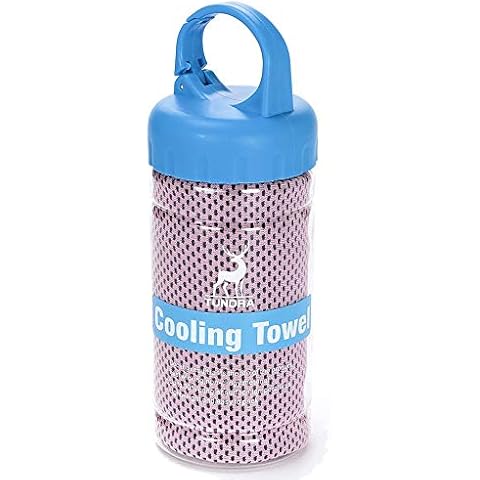 Sports Towel Microfiber Towel Fast Dry Ice Cooling Towel for Instant Cooling Relief, Cool Cold Towel for Yoga Beach Golf Travel Gym Sports Swimming Camping as Cooling Neck Headband (Pink) Cover