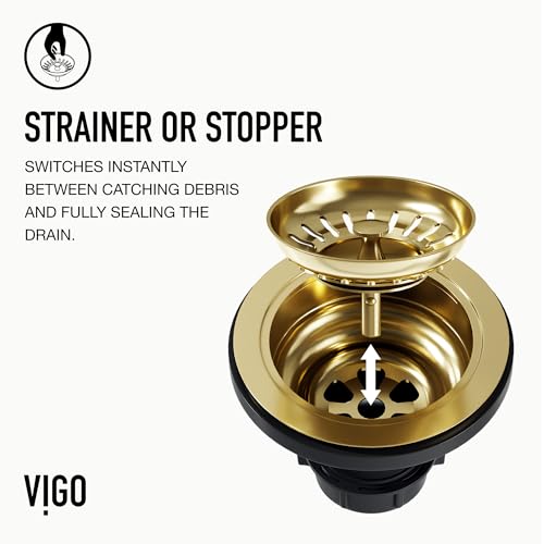 Colador para fregadero cocina 4 in dorado mate miniatura 4