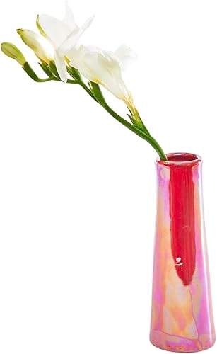 Miniatura 3 de Chive - Juego de 6 floreros de cerámica cilíndricos pequeños de 1.5 pulgadas de ancho y 5.5 pulgadas de alto, florero floral decorativo único de una