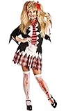 100% polyester El Rey del Carnaval Disfraz de Colegiala Zombie para Mujer