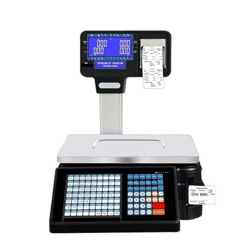 Caja registradora con pantalla táctil Báscula De Impresión De Etiquetas De Código De Barras For Supermercados Con Báscula De Registro Electrónico, Máquina Todo En Uno Para comercios minoristas, centro