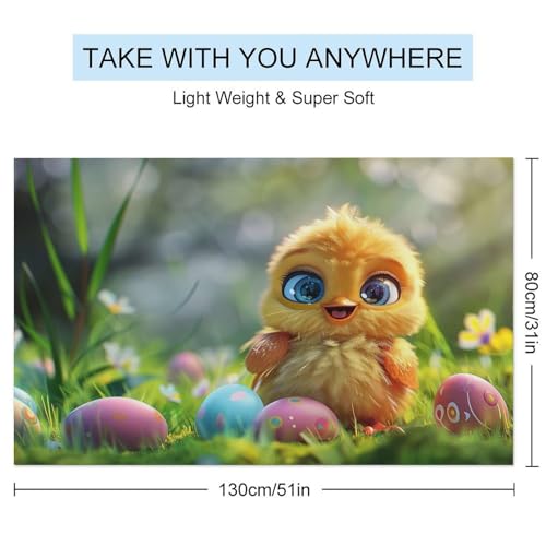 Serviettes de plage Easter Chick séchage rapide 130x80cm - 3