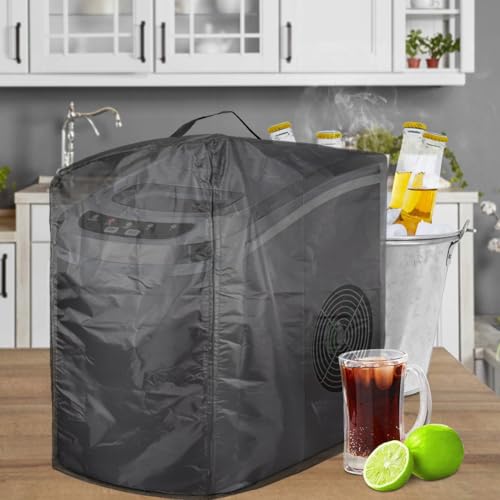 Funda para Fabricadora de Hielo 18"x14"x16" Negra Impermeable miniatura 3