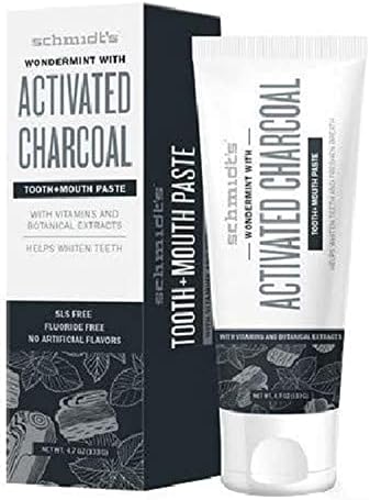 Schmidt's Wondermint with Activated Charcoal Toothpaste, 4.7 oz (Pack of 2)