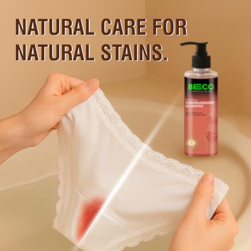 Image of Beco Natural Undergarment Laundry Detergent Shampoo | 500 ml | Lingerie wash, Balanced pH Formulation | Effectively removes Sweat, Body Oils and Menstrual Stains