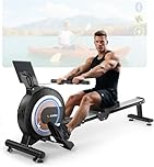 WENOKER Rowing Machine, Magnetic Rowing Machine for Home, Upgraded 32-Levels Quiet Resistance with Smart Electronic Knob, 350 LBS Weight Capacity, Compact Rower Machine Easy Assembly, App Supported