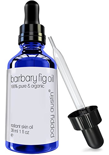poppy austin Pure Barbary Fig Seed Oil - 6x More Anti Ageing Nutrients, Vegan Certified, Cruelty Free, Organic, Cold Pressed & Triple Purified Finishing Oil - For Dry, Sensitive Skin Care