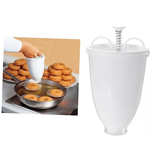 Mobestech Distributeur Pâte à Donuts Plastique Léger Moule Friture Diy Pour Beignets Maison Appareil Manuel Pour Fabrication Pâtisseries