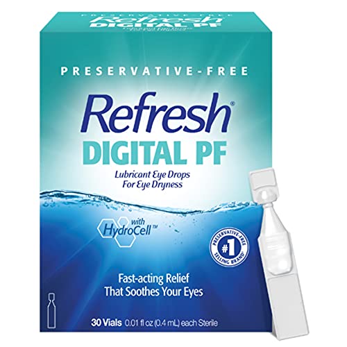 Image of Refresh Digital PF Lubricant Eye Drops For Dry Eyes, Preservative-Free, 0.01 Fl Oz Single-Use Containers, 30 Count