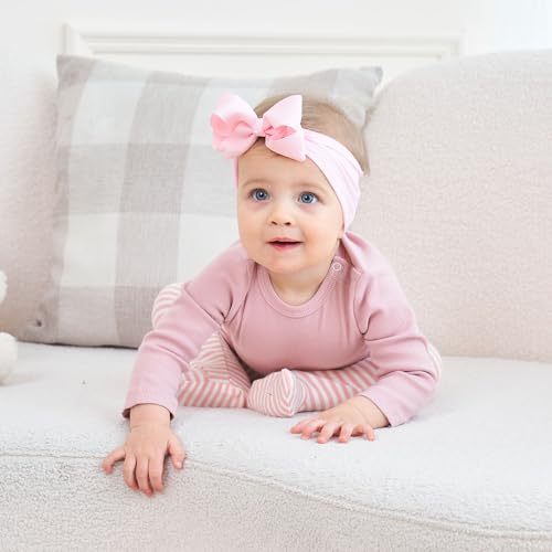 Image of Baby Long Sleeve Shirts Infant Toddler Tshirt Ribbed Undershirts for Girls Boys Clothes 6 Months-3 Years